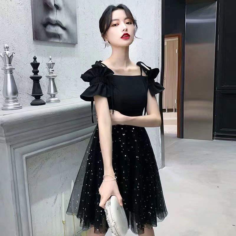 One Đầm Công Chúa Hai Dây Phối Lưới Thời Trang Mùa Hè 2023 Cho Nữ