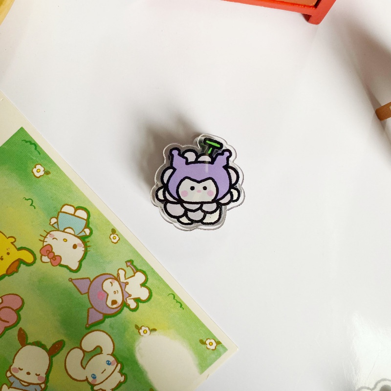 Kẹp Giấy Ghi Chú Bằng Acrylic Kiểu Hoạt Hình Dễ Thương Cho Bé Gái