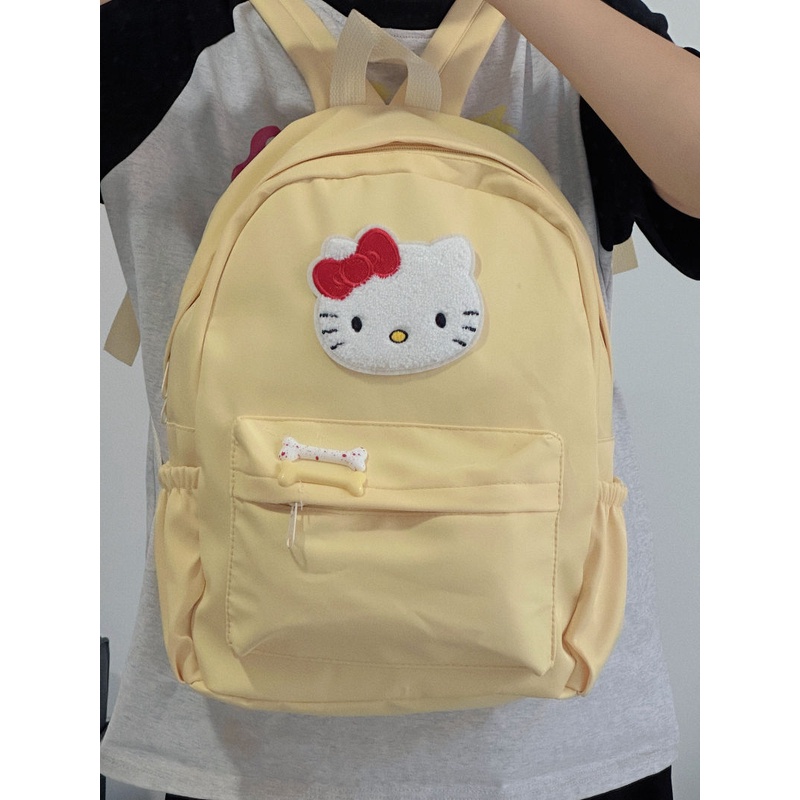 Ba Lô Học Sinh In Hình Mèo Kitty Dễ Thương