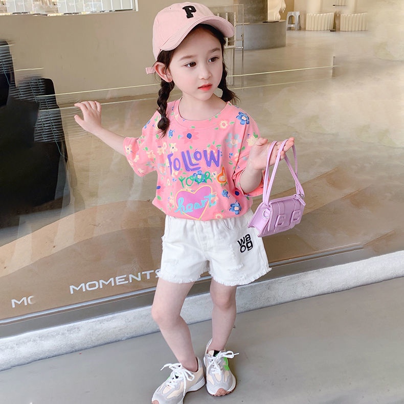 Áo Thun Mùa Hè Tay Ngắn Phong Cách Thời Trang Mới 2023 Dành Cho Bé Gái