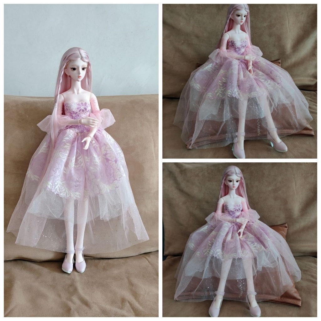 Đầm Cưới Xinh Xắn Cho Búp Bê Barbie 60cm 4.18 60cm