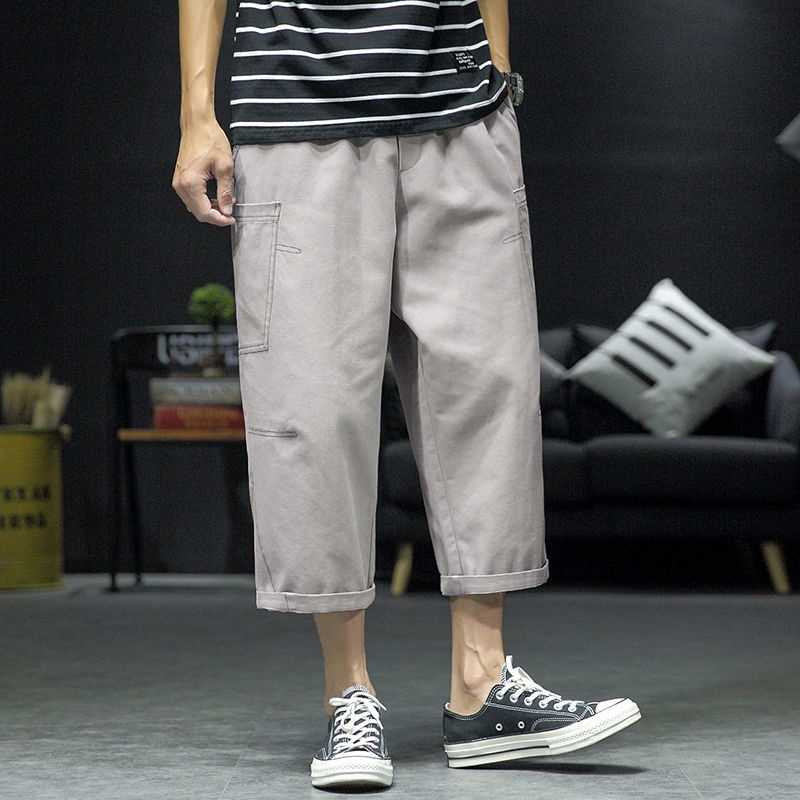 Quần Short Mỏng Dáng Rộng Phong Cách Nhật Bản Thời Trang Mùa Hè Dành Cho Nam M-5xl 7 Điểm