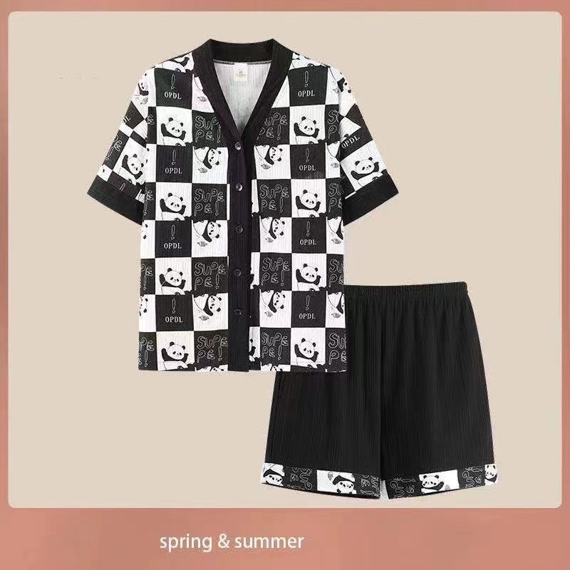 Bộ Đồ Ngủ Tay Dài In Họa Tiết Hoạt Hình Dễ Thương Thời Trang Xuân Thu Cho Nữ