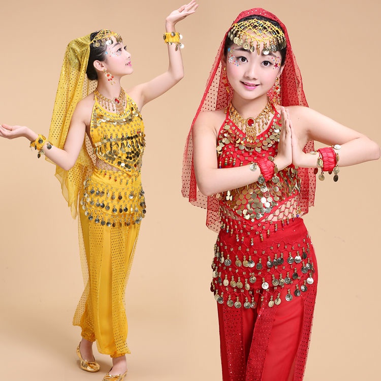Trang Phục Múa Bụng Ấn Độ Kiểu Công Chúa Xinjiangfrozen Mới Cho Bé Gái