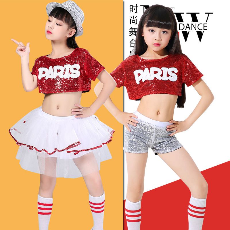 Bộ Trang Phục Cổ Vũ Nhảy Múa Đính Kim Sa 61 Cho Bé