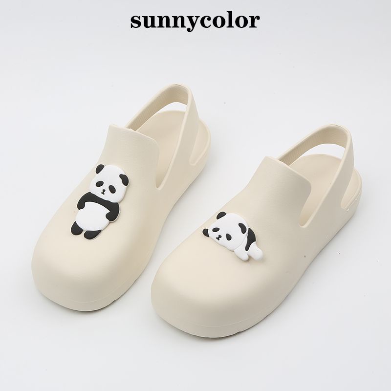 Dép xăng đan SUNNY COLOR 35-40 giày đi mưa thường ngày đế mềm chống nước đế bệt cho người lười