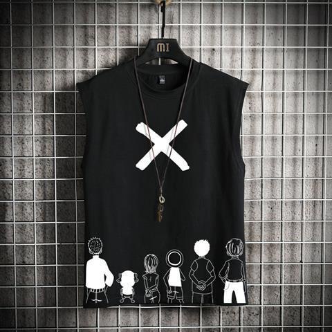 Áo Thun Thể Thao Sát Nách Cổ Tròn Dáng Rộng Thoáng Khí In Họa Tiết Trẻ Trung Hợp Thời Trang Cho