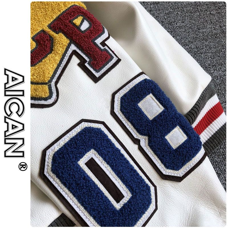 Áo Khoác Bóng Chày Da Pu Dáng Rộng Phong Cách Hip Hop Mỹ Cá Tính Cho Nam