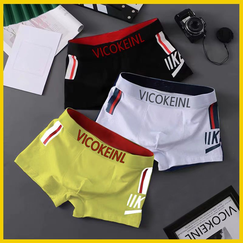 Quần Lót Boxer Thể Thao Lưng Vừa Thấm Hút Mồ Hôi Thoáng Khí In Họa Tiết Đơn Giản Cho Nam