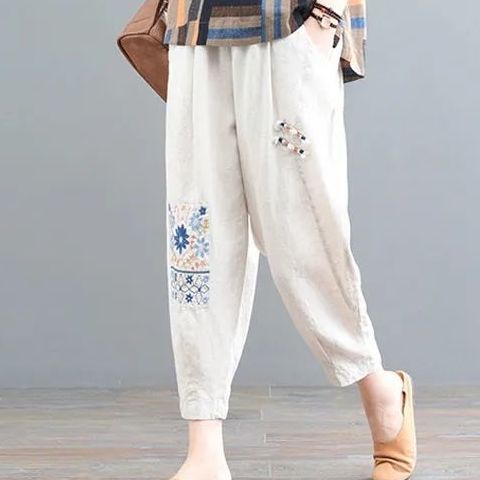 Bộ Đồ Cotton Dáng Rộng Thêu Họa Tiết Phong Cách Phương Tây Thời Trang Mùa Hè 2023 Cho Nữ