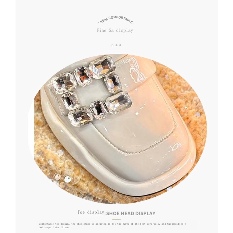 Giày Cao Gót Da Bóng Đế Dày Chống Thấm Nước Thời Trang Mùa Hè 2023 Cho Nữ