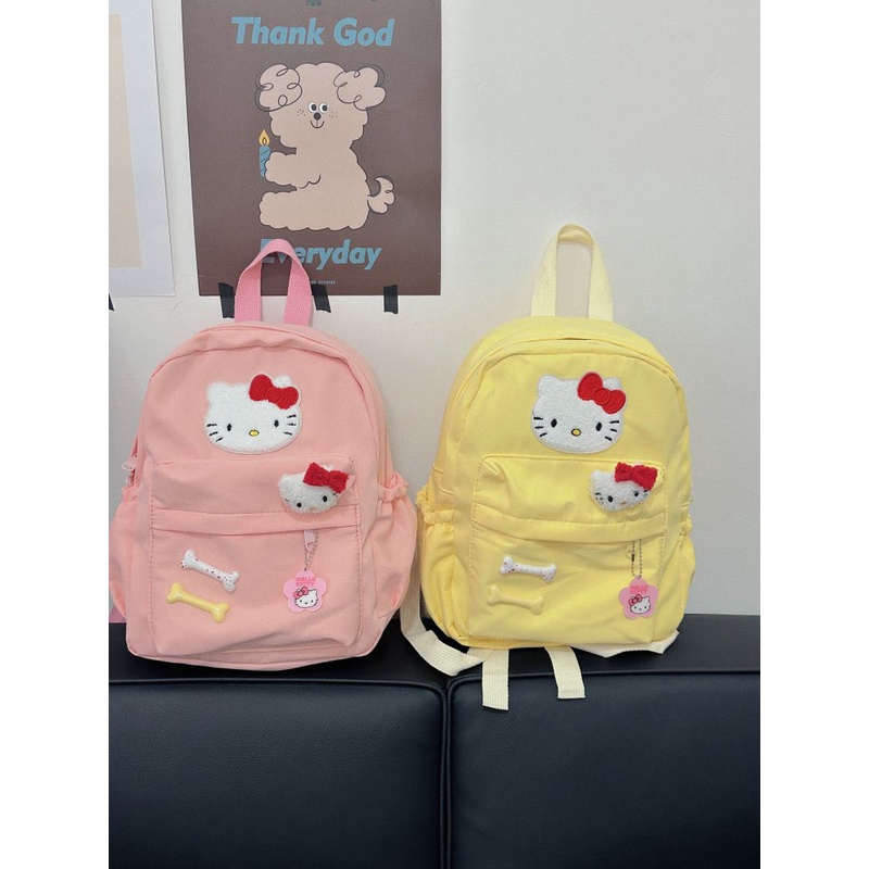 Ba Lô Học Sinh In Hình Mèo Kitty Dễ Thương