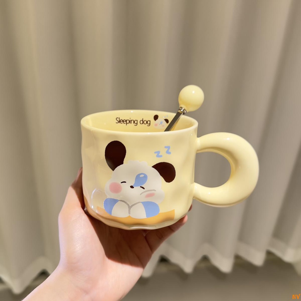 Ly Uống Sữa In Hoạt Hình Dễ Thương Dùng Làm Quà Tặng Sinh Nhật Cho Bạn Gái / Bạn Trai