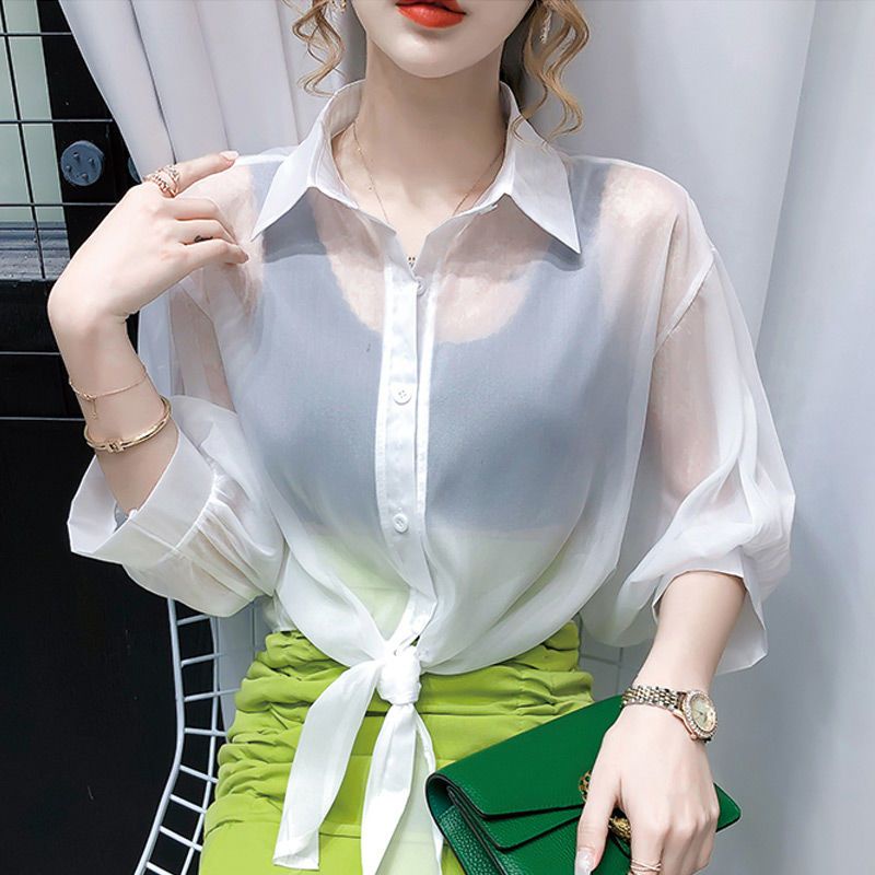 Áo Sơ Mi Chiffon Chống Nắng Thoáng Khí Thời Trang Mùa Hè 2023 Dành Cho Nữ