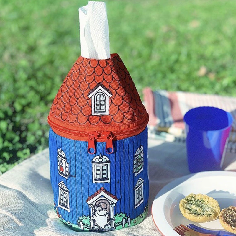 Hộp Đựng Khăn Giấy Cuộn Hình Ngôi Nhà Moomin Có Thể Treo Tiện Dụng