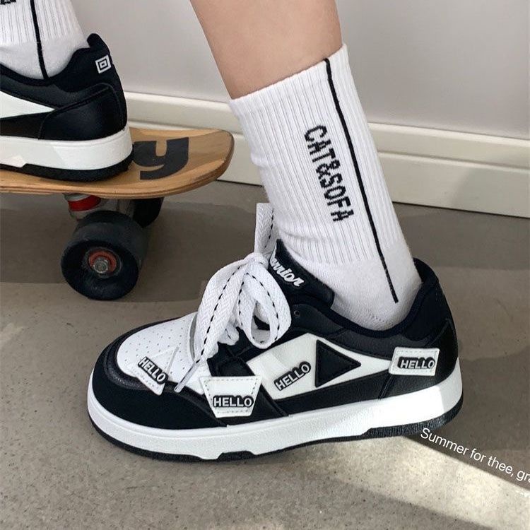 Bán Chạy Giày Thể Thao Da Phong Cách Niche vibe Đường Phố Mùa Xuân Thu Dễ Phối Đồ Cho Nữ