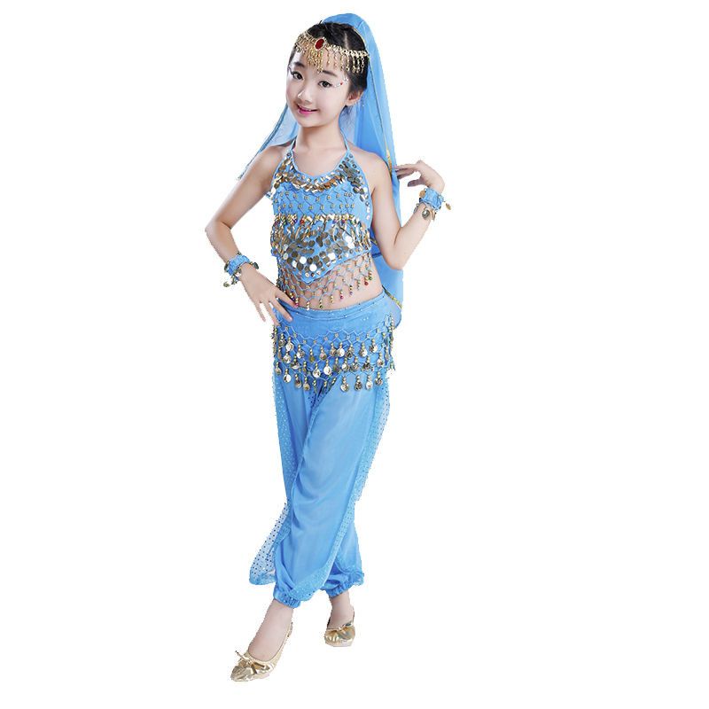 Đầm Múa Bụng Phong Cách Ấn Độ Xinh Xắn Cho Bé Gái