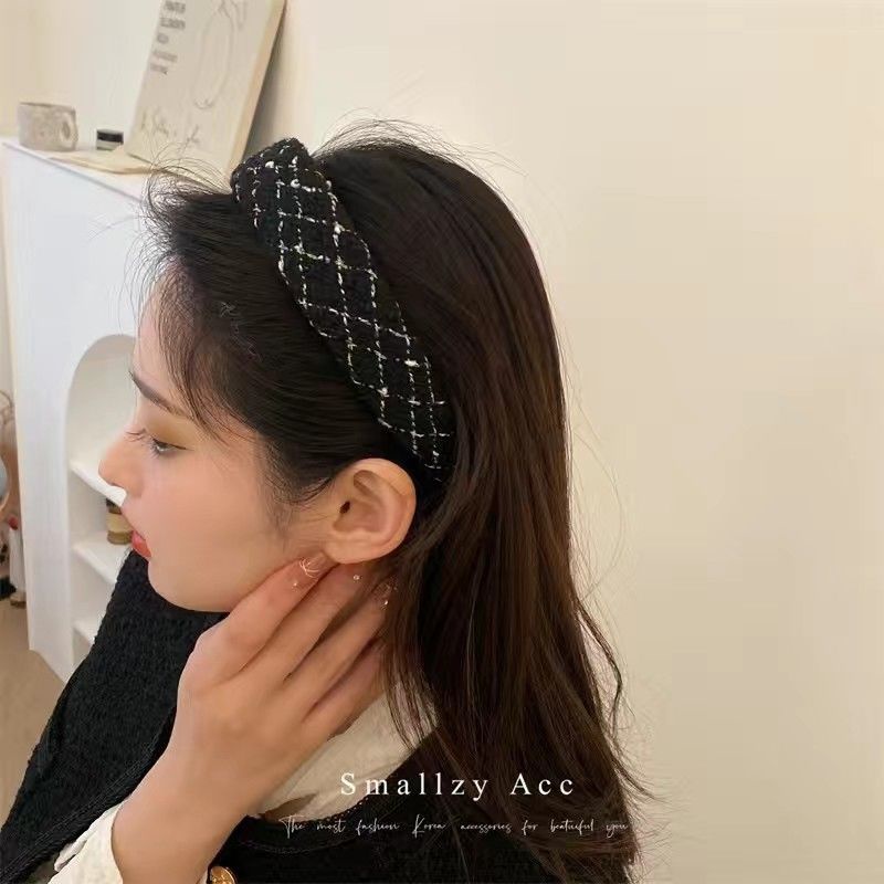 Băng Đô Cài Tóc Màu Đen Phong Cách Pháp Thanh Lịch Thời Trang Xuân Hè Cho Nữ