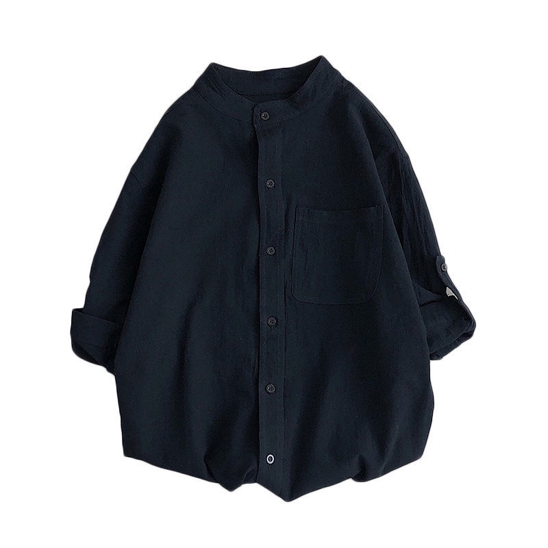 Áo Sơ Mi Vải Lanh Cotton Dáng Rộng Thời Trang Mùa Hè Cho Nam