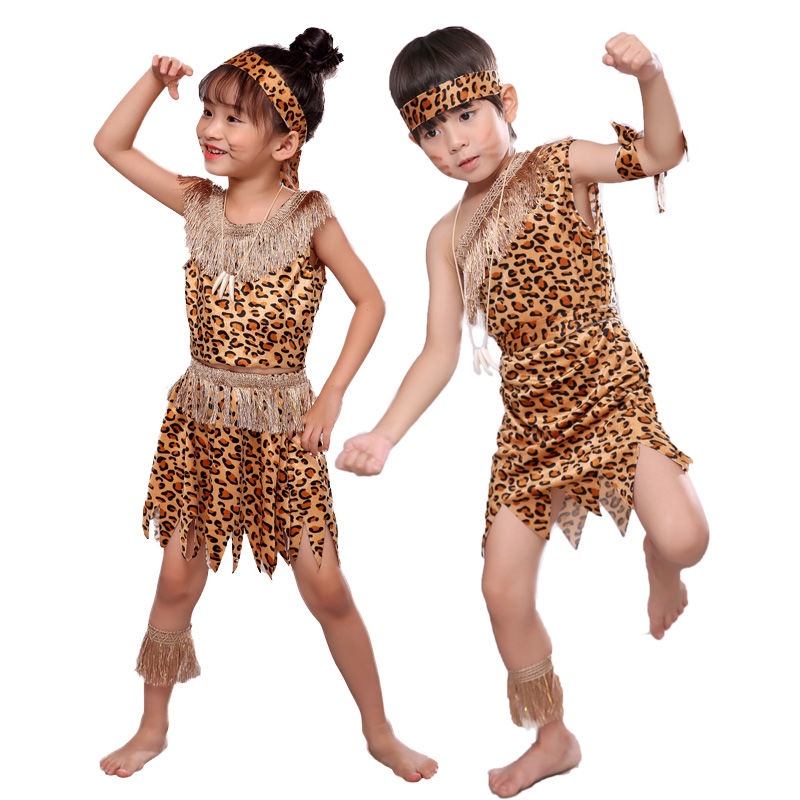 Bộ Đồ Hóa Trang Thổ Dân Châu Phi Dành Cho Bé Gái