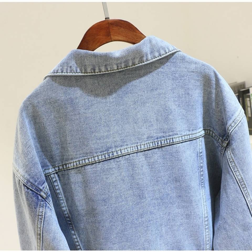 Áo Khoác Denim Tay Cánh Dơi Ngắn Dáng Rộng Phong Cách Harajuku Hàn Quốc Thời Trang Mùa Xuân Mới 2023 Dành Cho Bạn