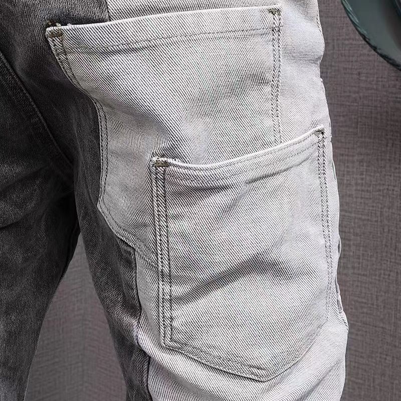 Quần Jean Dài Dáng Bút Chì Nhiều Túi Phong Cách Hàn Quốc Thời Trang Xuân Hè Mới Cho Nam