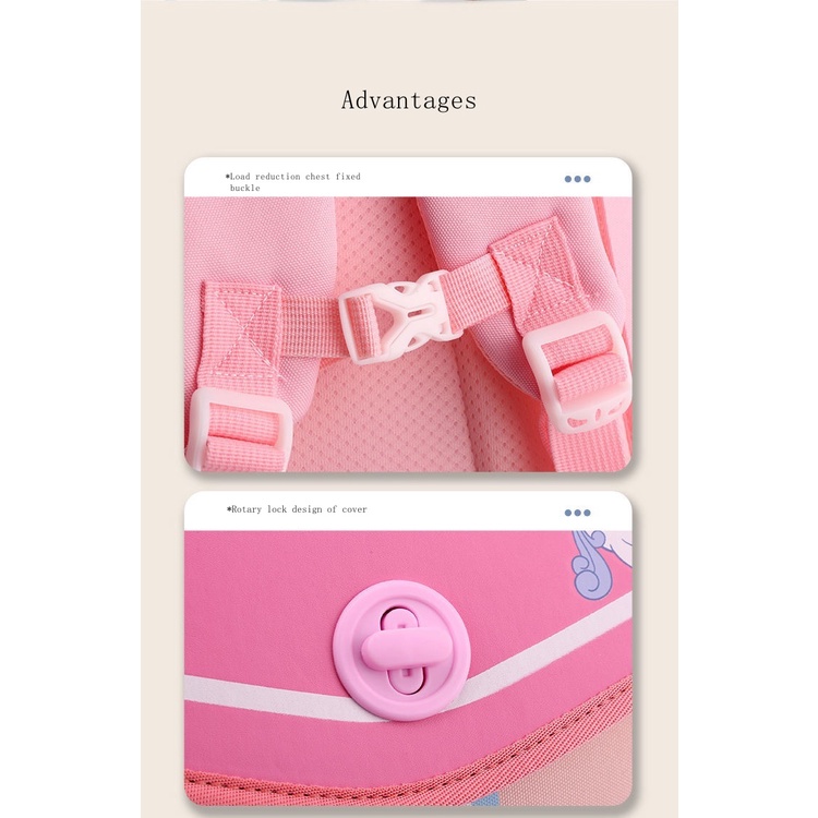 Ba Lô Đi Học Siêu Nhẹ Thời Trang Mới 2023 Cho Bé Gái Lớp 1-3 - 6