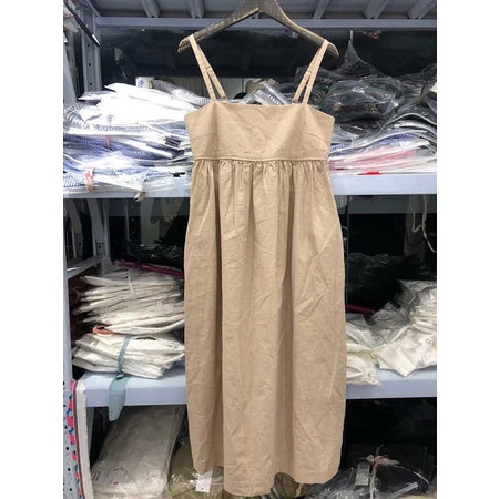 Đầm Hai Dây Xếp Ly Vải Lanh Cotton Pha Gợi Cảm Phong Cách Mới Mùa Hè 2023 Có Túi Cho Nữ458110
