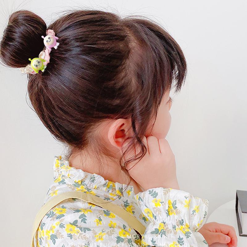 【Thanh toán đích】Dây Cột Tóc Cao Su Màu Kẹo Ngọt In Họa Tiết Hoạt Hình Dễ Thương Cho Bé Gái