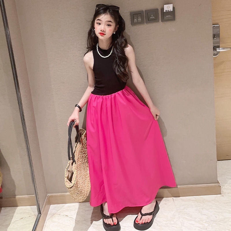 Đầm Công Chúa Phối Lưới Thời Trang Mùa Hè Xinh Xắn Cho Bé Gái