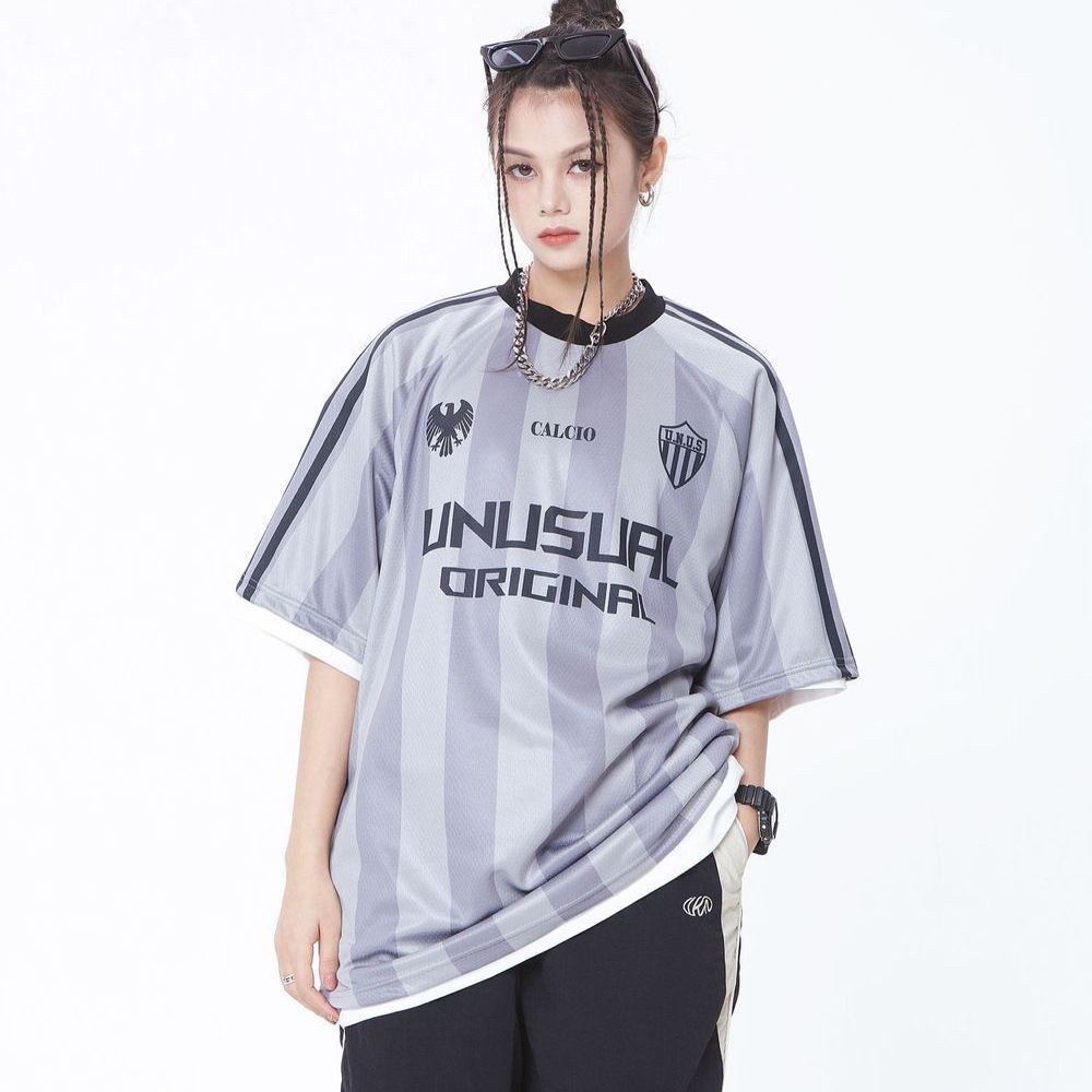 Áo Thun Thể Thao Tay Lửng Dáng Rộng Phối Màu Sắc Tương Phản Phong Cách Hip Hop Đường Phố Cho Nam