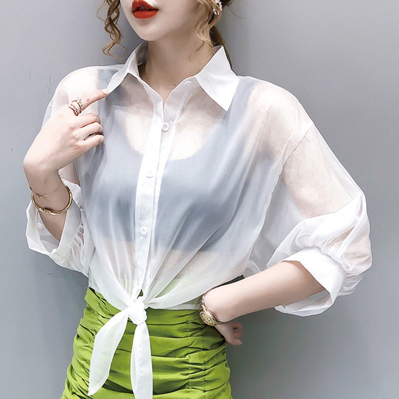 Áo Sơ Mi Chiffon Chống Nắng Thoáng Khí Thời Trang Mùa Hè 2023 Dành Cho Nữ