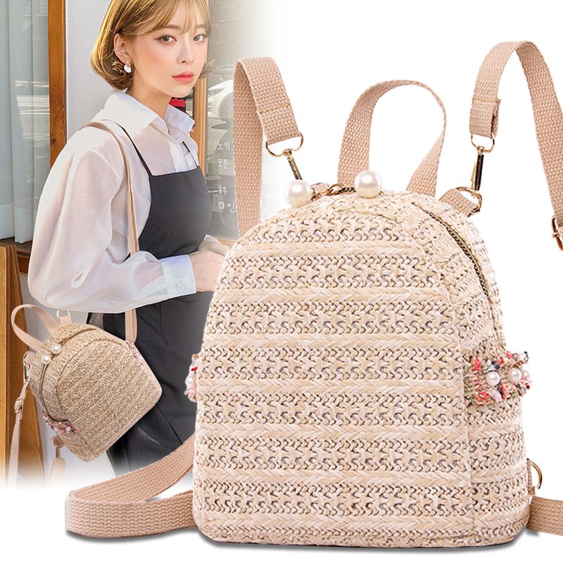 Ba Lô Vải Dệt Phong Cách Hàn Quốc Mới Cho Nữ# Túi Xách Nhỏ Xinh Thời Trang Cho Học Sinh