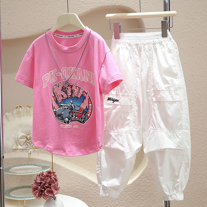 Set Đồ Mùa Hè 2023 Hai Mảnh Phong Cách Ngoại Quốc Hợp Thời Trang Cho Bé Gái / Gadis - Pa