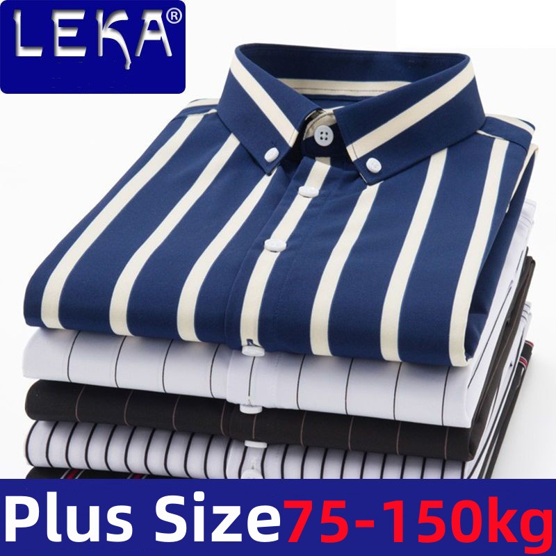 Áo sơ mi ngắn tay sọc size 42-50 áo sơ mi nam cỡ lớn thoải mái rộng rãi kiểu mỏng dễ phối