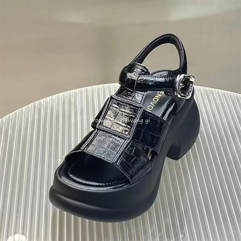 Sandal Đế Dày Bằng Da Thời Trang Mùa Hè 2023 H8093-7