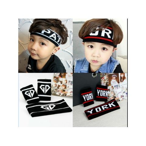 Băng Đô Thể Thao Dệt Kim Phong Cách Hip Hop Hàn Quốc Cho Bé Trai Và Gái