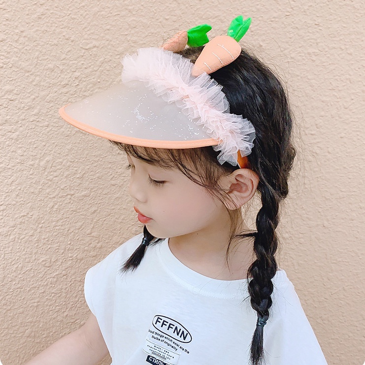 Mũ Lưỡi Trai Hở Chóp Che Nắng Chống Tia Cực Tím In Hoạt Hình Dễ Thương Cho Bé