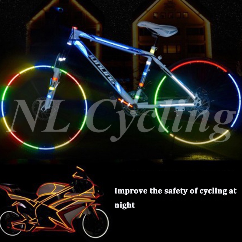 Miếng Dán Phản Quang Dài 8M Bằng PVC Cảnh Báo An Toàn Cho Xe Đạp / Xe Hơi