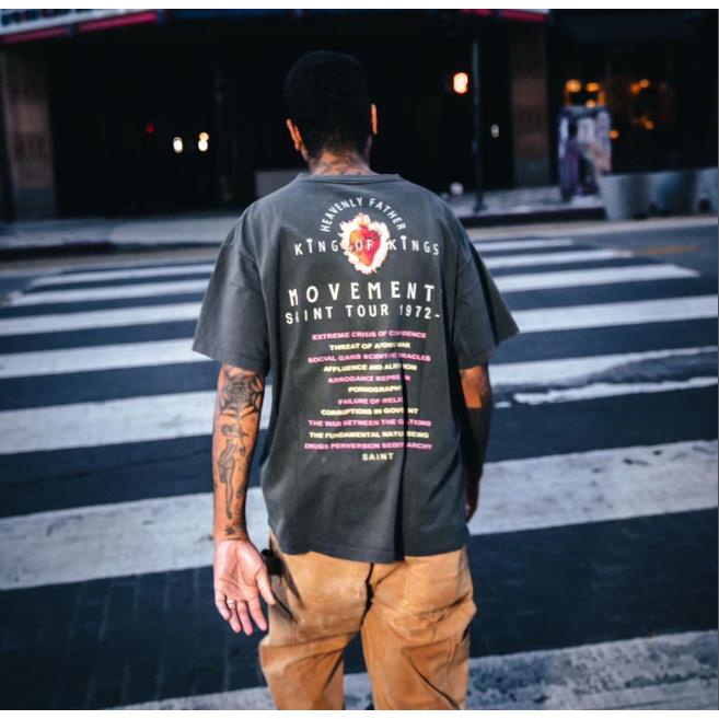 Áo Thun Tay Ngắn In Hình Saint Michael Eye Visual Cá Tính