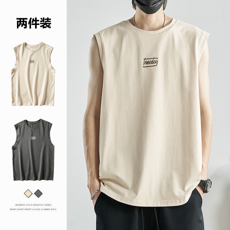 Áo Ba Lỗ Thể Thao Cổ Tròn Thời Trang Mùa Hè Hàn Quốc Cho Nam