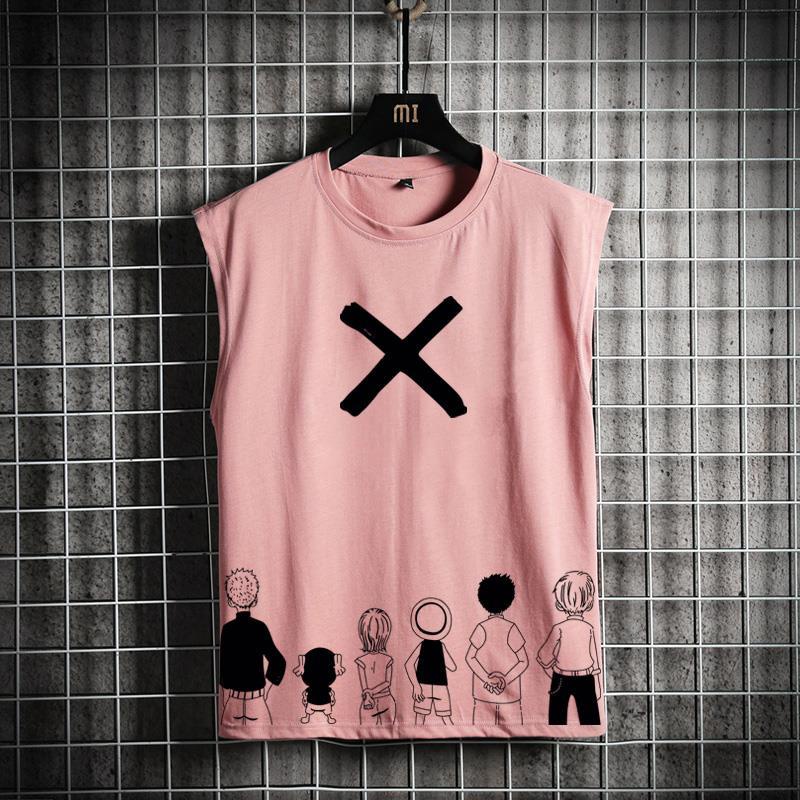 Áo Thun Thể Thao Sát Nách Cổ Tròn Dáng Rộng Thoáng Khí In Họa Tiết Trẻ Trung Hợp Thời Trang Cho