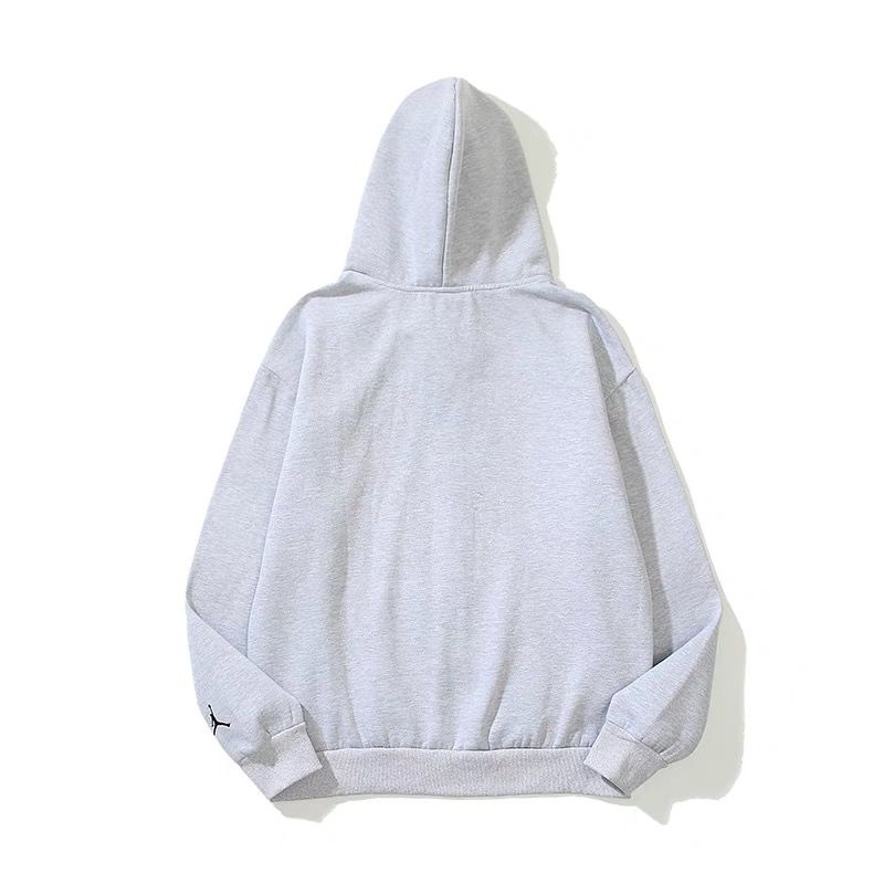 Áo Khoác Cardigan Có Mũ Trùm Dáng Rộng Khóa Kéo In Hình Bẫy J Thời Trang Thu Đông Cho Các Cặp Đôi