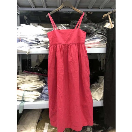 Đầm Hai Dây Xếp Ly Vải Lanh Cotton Pha Gợi Cảm Phong Cách Mới Mùa Hè 2023 Có Túi Cho Nữ458110