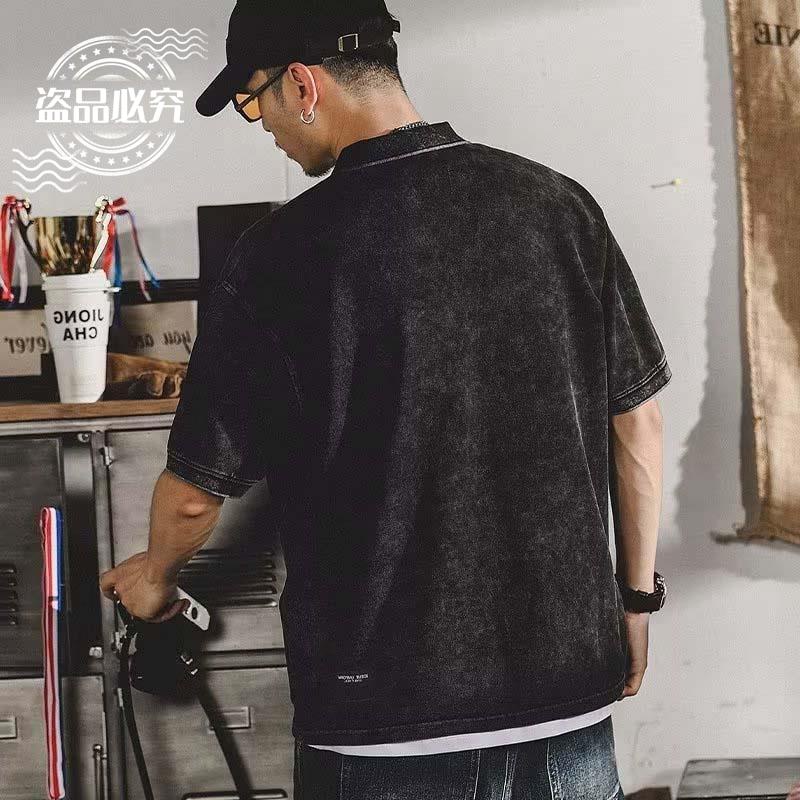 Áo polo Ngắn Tay Form Rộng Phong Cách Năng Động Trẻ Trung Dành Cho Nam