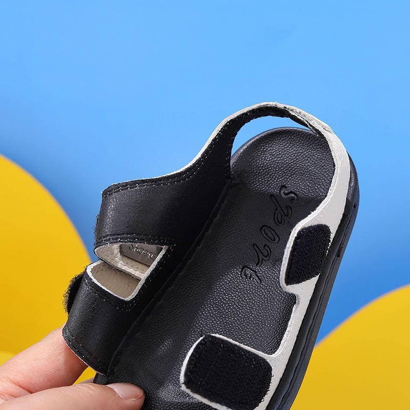 Xăng đan Da Bò Thật Đế Mềm Siêu Nhẹ Chống Trượt Thời Trang 2022 Cho Bé Trai