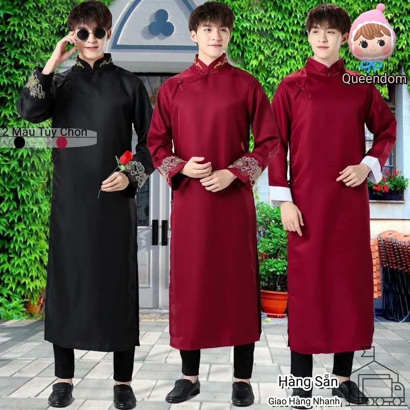 L-4XL Trang Phục Phù Rể Trang Phục Cưới Kiểu Trung Quốc Trang Phục Đoàn Anh Em Phong Cách Trung Quốc Áo Cưới Trang Phục Đoàn Phù Rể