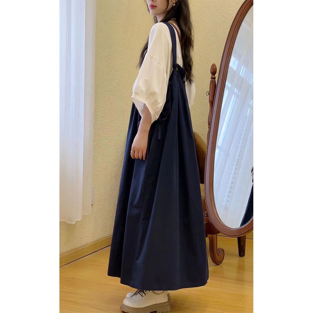 Váy Yếm Dáng Rộng plus size Thời Trang retro Nhật Hàn Dành Cho Nữ