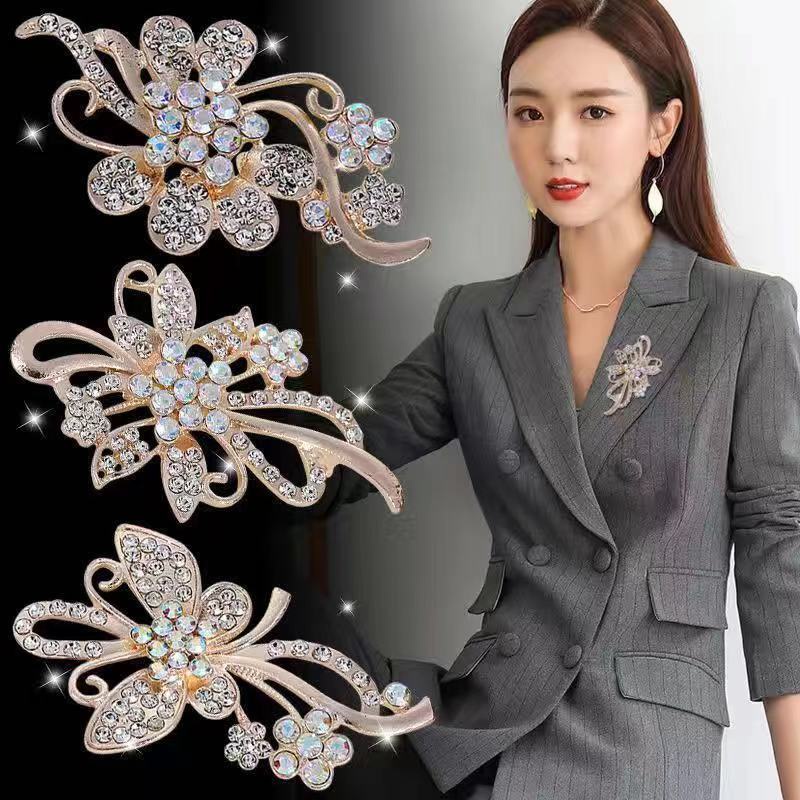 Ghim Cài Áo Đính Đá Phong Cách Hàn Quốc Cao Cấp Cho Nữ corsa
