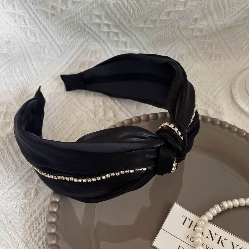 Băng Đô Cài Tóc Màu Đen Phong Cách Pháp Thanh Lịch Thời Trang Xuân Hè Cho Nữ